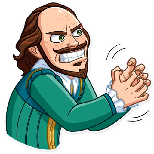 William Shakespeare Telegram Sticker #20 - William Shakespeare #20
