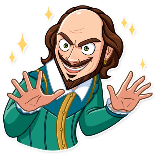 William Shakespeare Telegram Sticker #23 - William Shakespeare #23