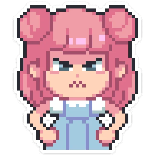 Pixel Girl Yumiko Telegram Sticker #13 - Pixel Girl Yumiko #13