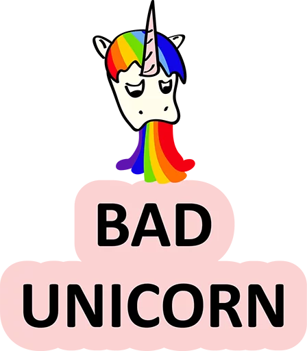 Young and Bad Unicorn Comics Stickers Telegram Sticker #21 - Young and Bad Unicorn Comics Stickers #21
