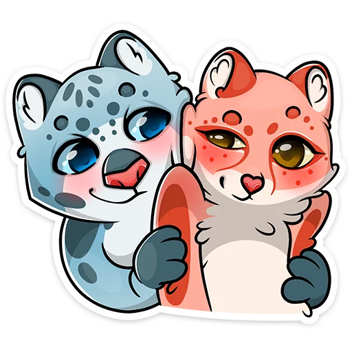 Cat tenderness :: Telegram Sticker #11 - Cat tenderness :: #11