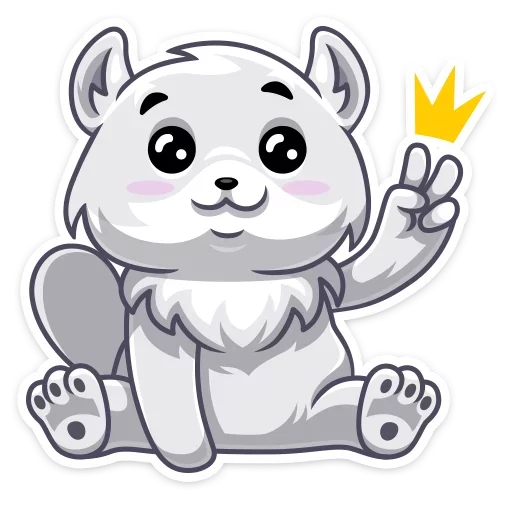 Arcty The Polar Fox Stickers Telegram Sticker #2 - Arcty The Polar Fox Stickers #2
