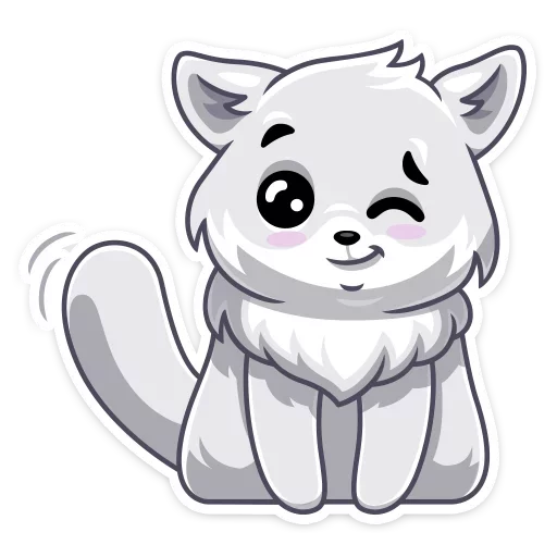 Arcty The Polar Fox Stickers Telegram Sticker #3 - Arcty The Polar Fox Stickers #3
