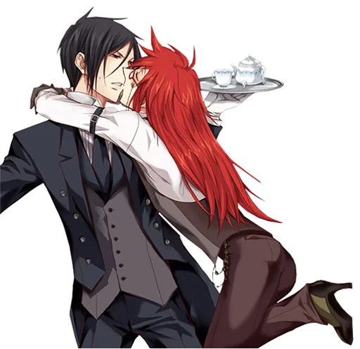Grell - Black Butler Stickers Telegram Sticker #17 - Grell - Black Butler Stickers #17