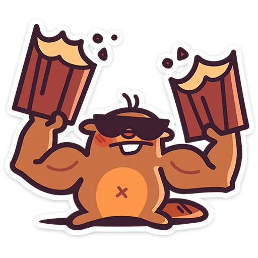 Boris Beaver Telegram Sticker #2 - Boris Beaver #2
