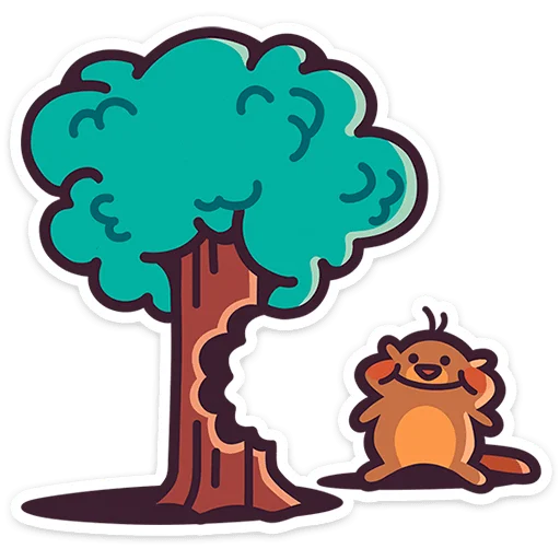 Boris Beaver Telegram Sticker #3 - Boris Beaver #3