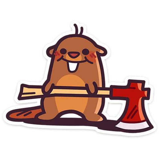 Boris Beaver Telegram Sticker #12 - Boris Beaver #12