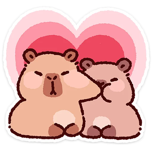 Loving Capybara Couple