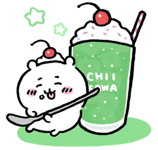 Chiikawa and Melon Soda