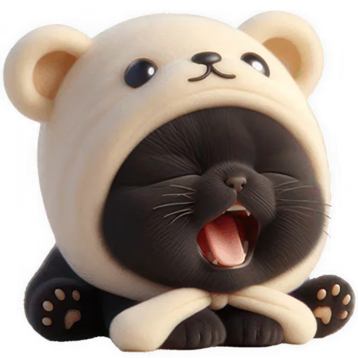 Chubby Cat Bear Telegram Sticker #3 - Chubby Cat Bear #3