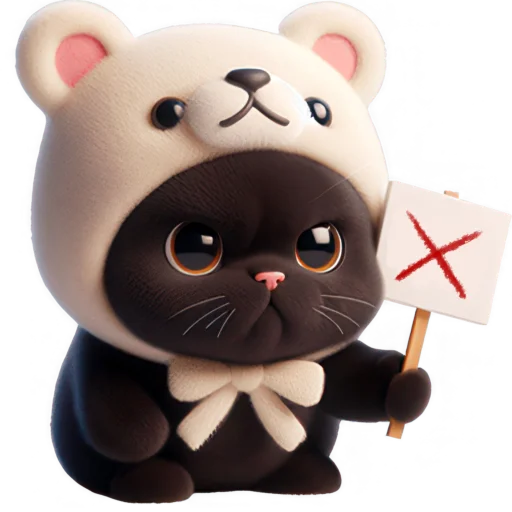 Chubby Cat Bear Telegram Sticker #11 - Chubby Cat Bear #11