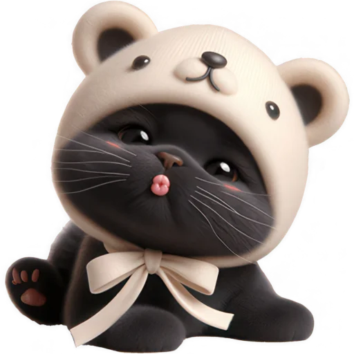 Chubby Cat Bear Telegram Sticker #13 - Chubby Cat Bear #13