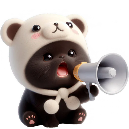 Chubby Cat Bear Telegram Sticker #16 - Chubby Cat Bear #16