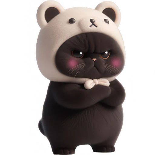 Chubby Cat Bear Telegram Sticker #19 - Chubby Cat Bear #19