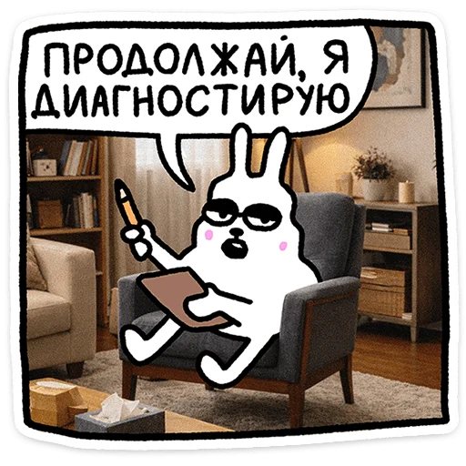 Comic Bunny Telegram Sticker #7 - Comic Bunny #7