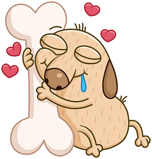 Diggy The Cute Dog Mascot Stickers Telegram Sticker #6 - Diggy The Cute Dog Mascot Stickers #6