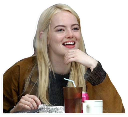 Emma Stone Fan Art Stickers Telegram Sticker #6 - Emma Stone Fan Art Stickers #6
