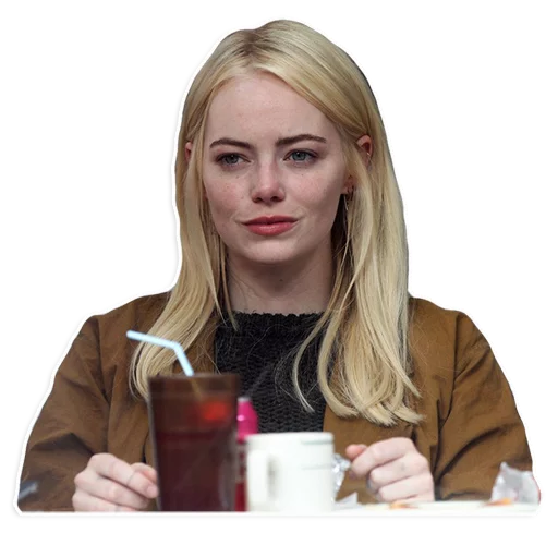Emma Stone Fan Art Stickers Telegram Sticker #7 - Emma Stone Fan Art Stickers #7