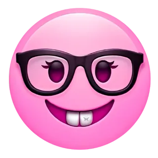 Pink Girl with Glasses