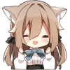 Fluffy Catgirl Emoji Telegram Sticker #17 - Fluffy Catgirl Emoji #17