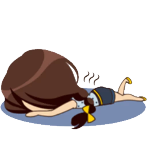 Cute Chibi Girl Daily Moods & Expressions Stickers Telegram Sticker #3 - Cute Chibi Girl Daily Moods & Expressions Stickers #3