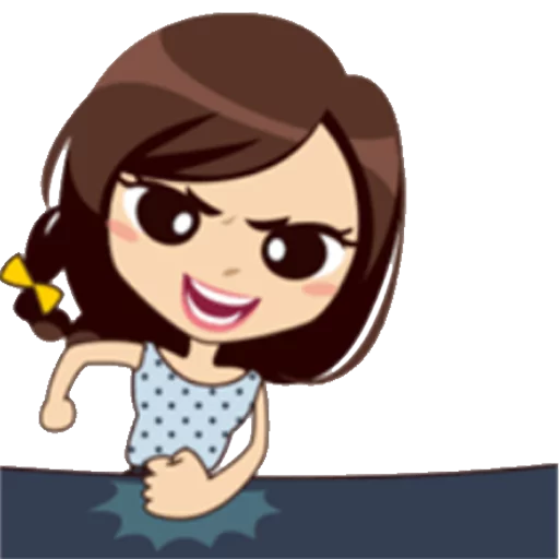 Cute Chibi Girl Daily Moods & Expressions Stickers Telegram Sticker #5 - Cute Chibi Girl Daily Moods & Expressions Stickers #5