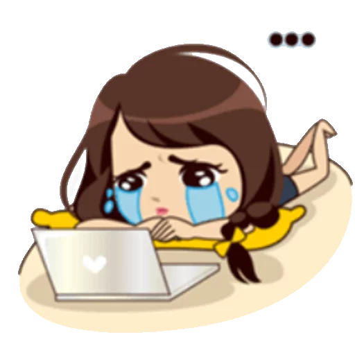 Cute Chibi Girl Daily Moods & Expressions Stickers Telegram Sticker #6 - Cute Chibi Girl Daily Moods & Expressions Stickers #6