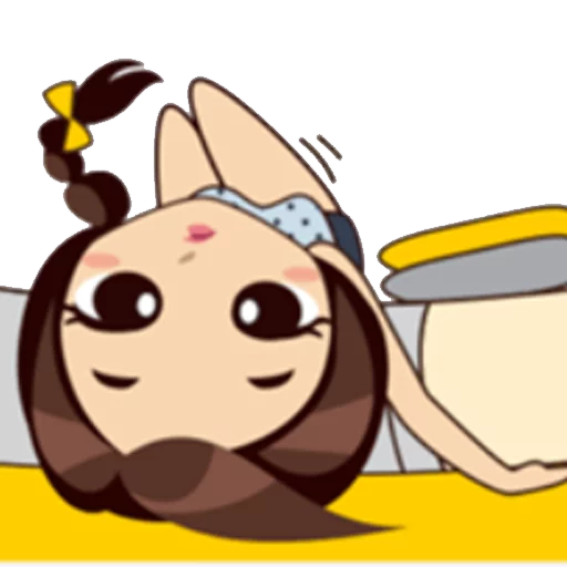 Cute Chibi Girl Daily Moods & Expressions Stickers Telegram Sticker #9 - Cute Chibi Girl Daily Moods & Expressions Stickers #9