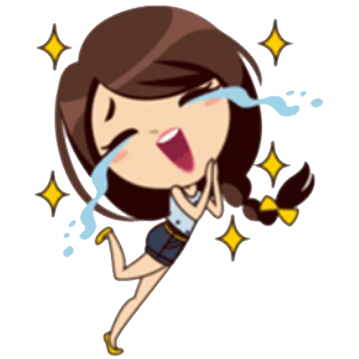 Cute Chibi Girl Daily Moods & Expressions Stickers Telegram Sticker #16 - Cute Chibi Girl Daily Moods & Expressions Stickers #16