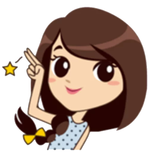 Cute Chibi Girl Daily Moods & Expressions Stickers Telegram Sticker #18 - Cute Chibi Girl Daily Moods & Expressions Stickers #18