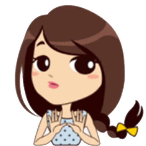 Cute Chibi Girl Daily Moods & Expressions Stickers Telegram Sticker #24 - Cute Chibi Girl Daily Moods & Expressions Stickers #24