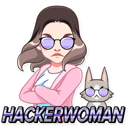 Hackerwoman Telegram Sticker #2 - Hackerwoman #2