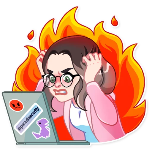 Hackerwoman Telegram Sticker #4 - Hackerwoman #4