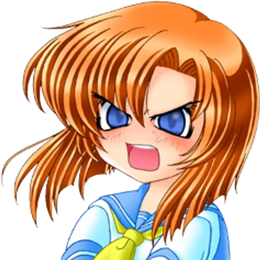 Higurashi Faces Telegram Sticker #13 - Higurashi Faces #13
