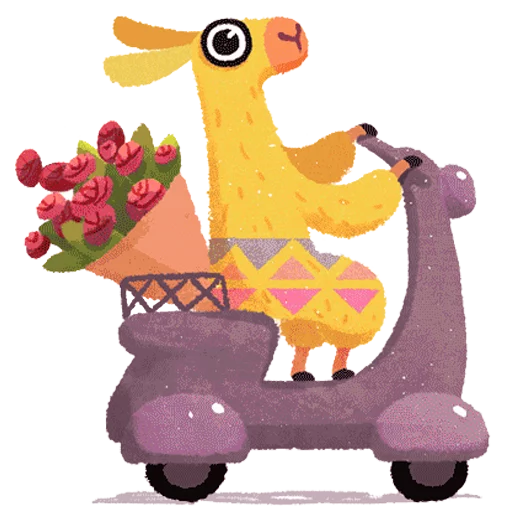 Hipster Llama Telegram Sticker #11 - Hipster Llama #11