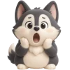 Husky Puppy Emoji Telegram Sticker #13 - Husky Puppy Emoji #13