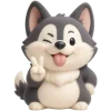 Husky Puppy Emoji Telegram Sticker #14 - Husky Puppy Emoji #14