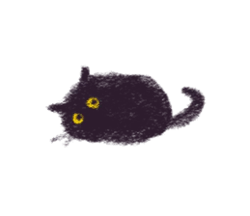 Black Cat Momo By Jenifa Telegram Sticker #4 - Black Cat Momo By Jenifa #4