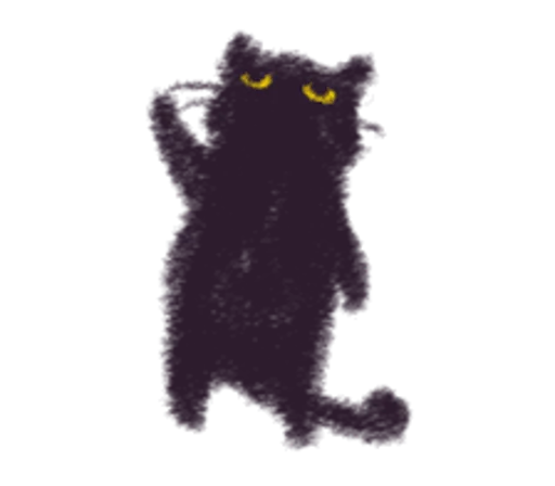 Black Cat Momo By Jenifa Telegram Sticker #5 - Black Cat Momo By Jenifa #5