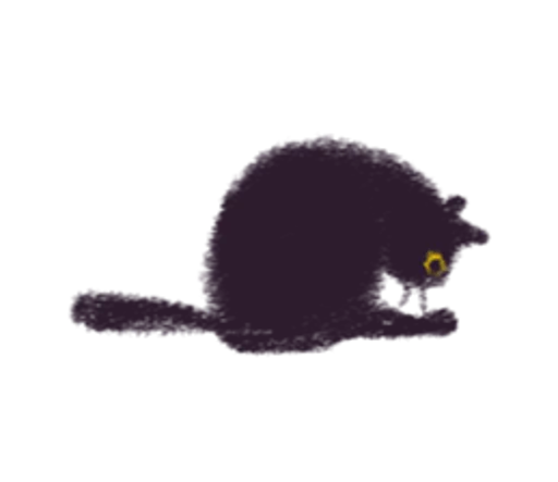 Black Cat Momo By Jenifa Telegram Sticker #11 - Black Cat Momo By Jenifa #11