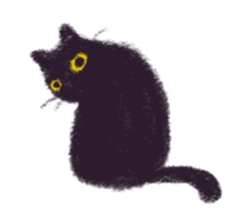 Black Cat Momo By Jenifa Telegram Sticker #16 - Black Cat Momo By Jenifa #16