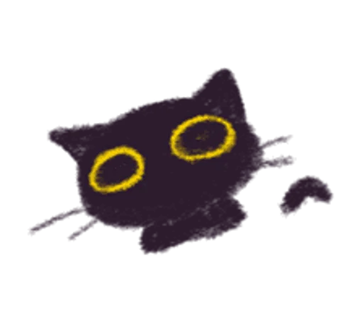 Black Cat Momo By Jenifa Telegram Sticker #19 - Black Cat Momo By Jenifa #19