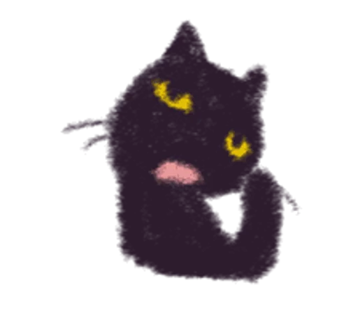 Black Cat Momo By Jenifa Telegram Sticker #21 - Black Cat Momo By Jenifa #21