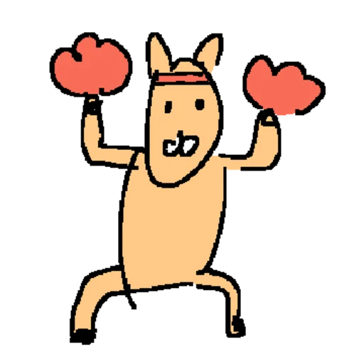Funny Screaming Water Deer Telegram Sticker #6 - Funny Screaming Water Deer #6
