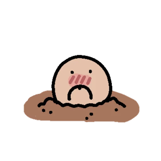 Little Round Duduji Mole Telegram Sticker #17 - Little Round Duduji Mole #17