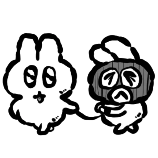 Rough World Pseudorabbit Daily Reactions Telegram Sticker #8 - Rough World Pseudorabbit Daily Reactions #8