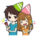 Sweet Couple Romance Life Stickers