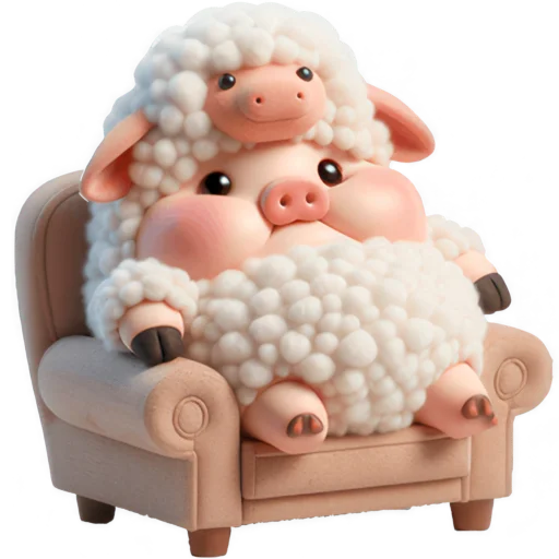 Cute Little Piggy Telegram Sticker #10 - Cute Little Piggy #10