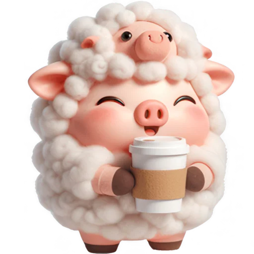 Cute Little Piggy Telegram Sticker #24 - Cute Little Piggy #24