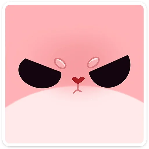 Pink Cat Meo Telegram Sticker #10 - Pink Cat Meo #10